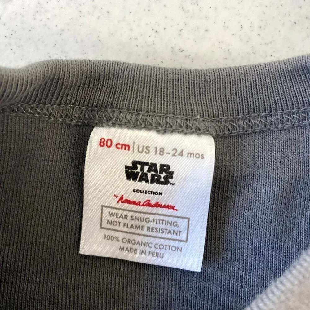 Hanna Andersson Star Wars Christmas Long John Pajamas 18-24M